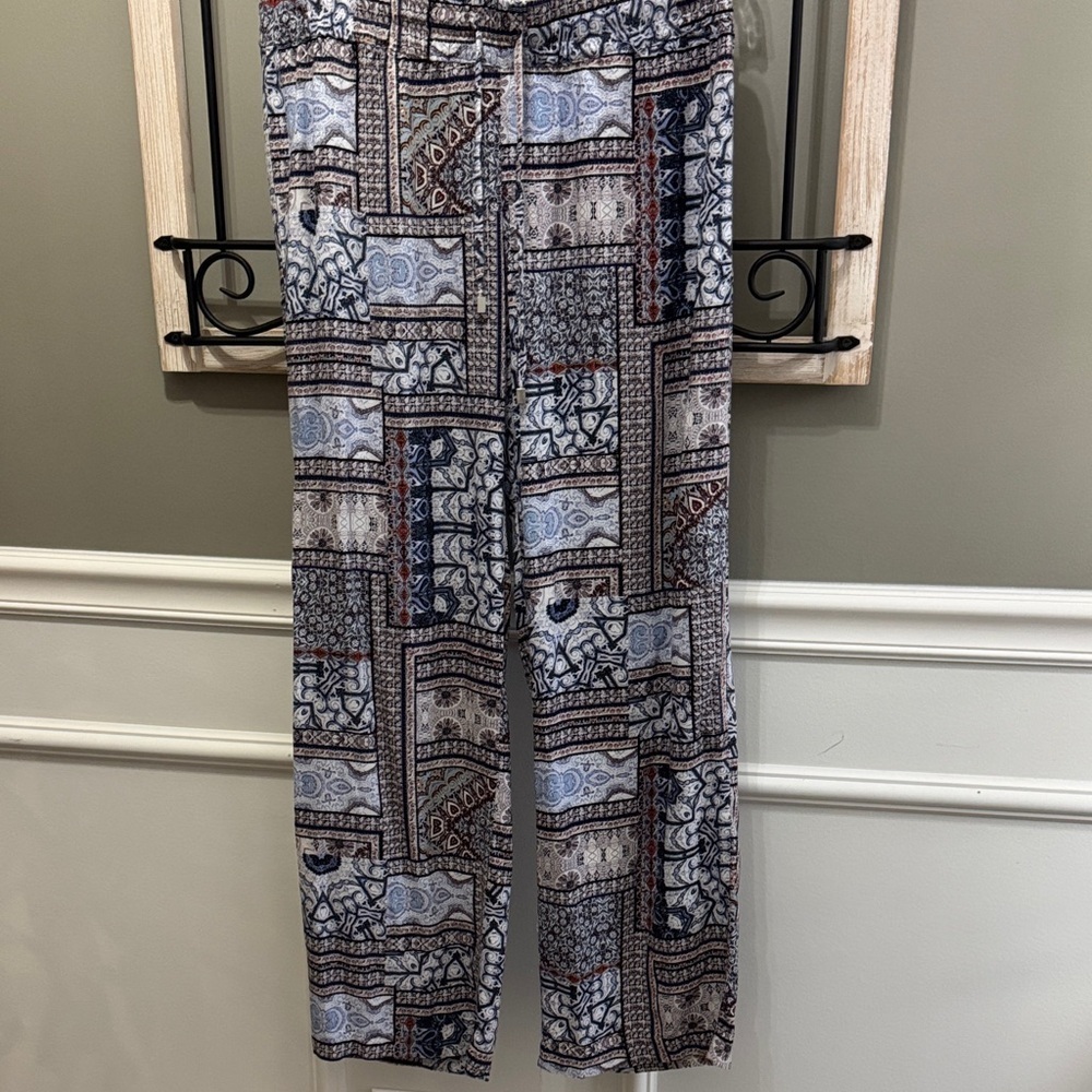Artisan Ny  Geometric Pattern Pants M bohemian abstract